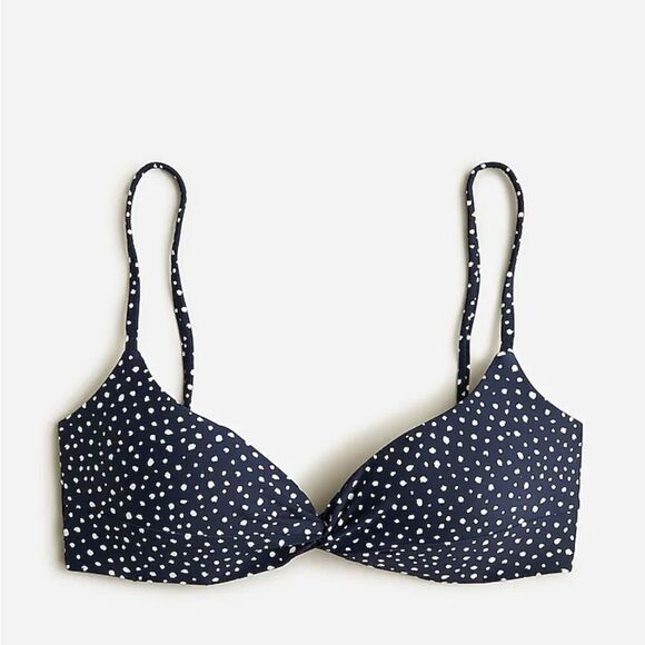 J Crew Strappy twist bikini top in dot Womens Size‎ 2X - Picture 1 of 6